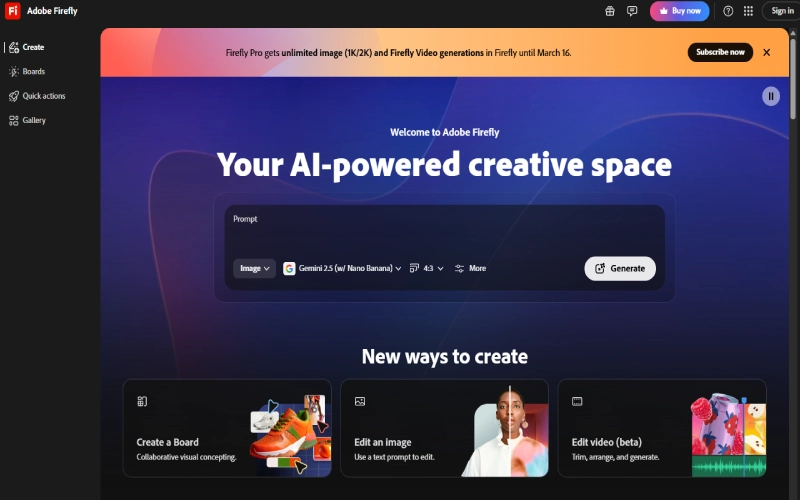 هوش مصنوعی Adobe Firefly برای طراحی سایت